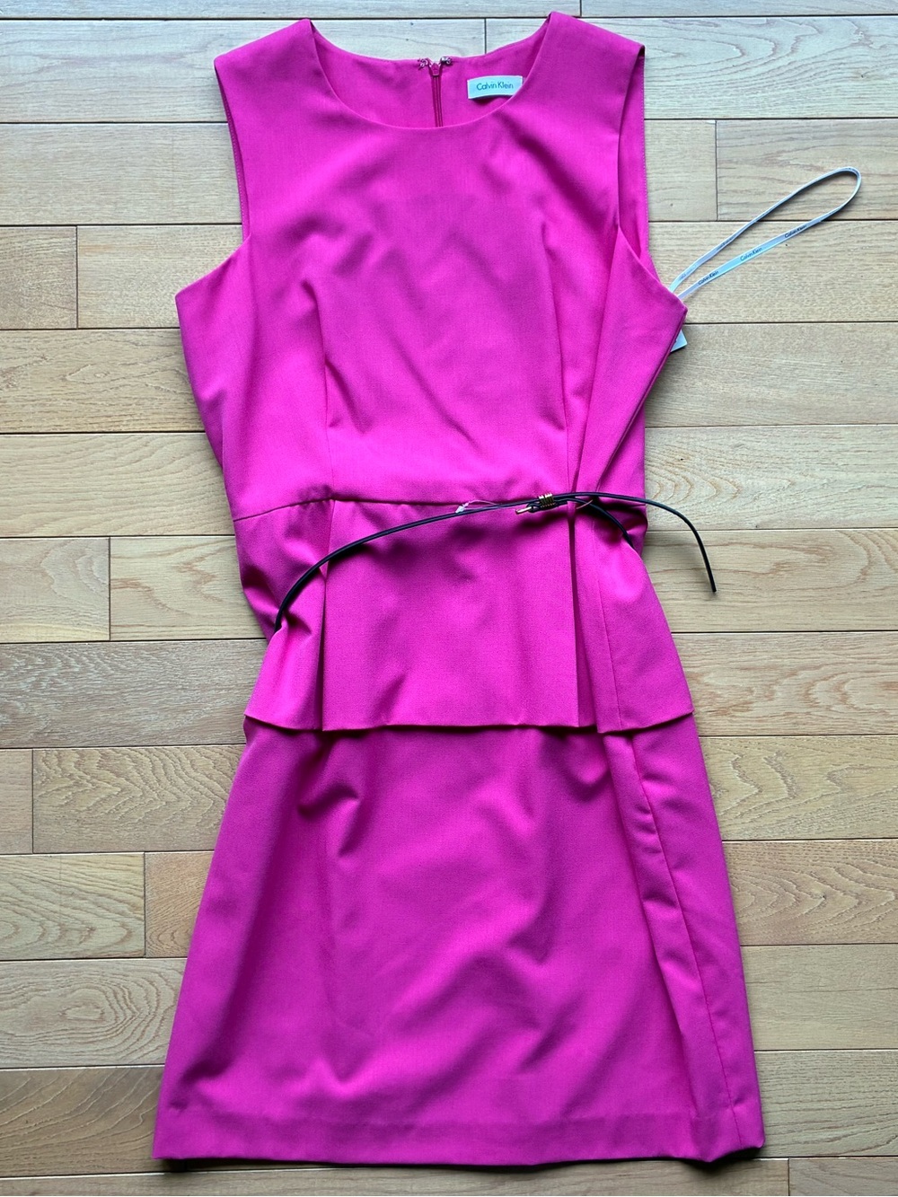Brand New Calvin Klein Sleeveless Peplum Mini Dress